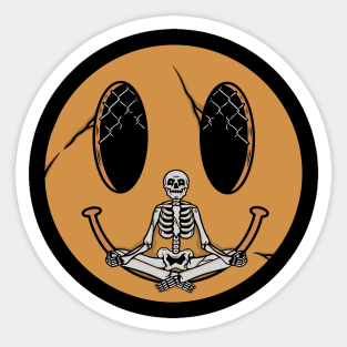 Yoga skull Sticker